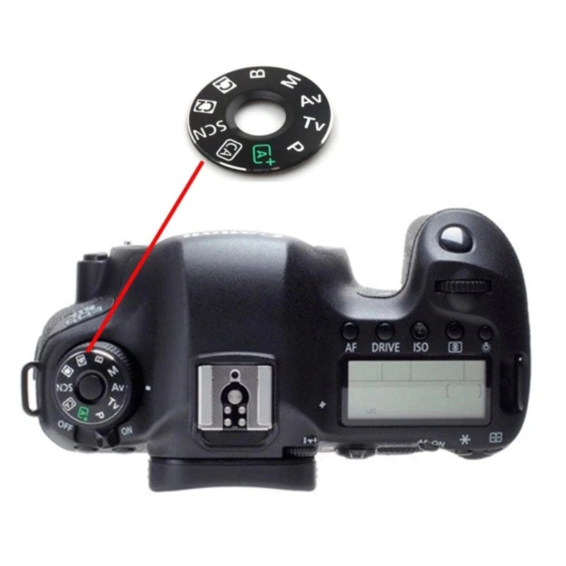 New Top Cover Function Model Dial Button Label For 5D3 6D 6D2 5D4 70D 600D 60D 7D 5D2 700D Camera Dial Pad Turntable-Tag F19E