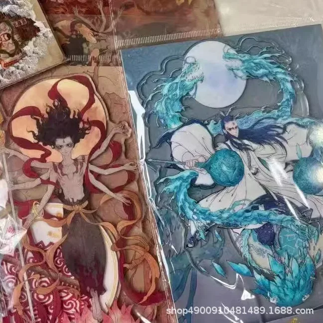 2pcs/set Anime movie Ne Zha 2 NeZha Aobing Figure kawaii Acrylic model Standing Plates desktop ornament toys Collection Gifts