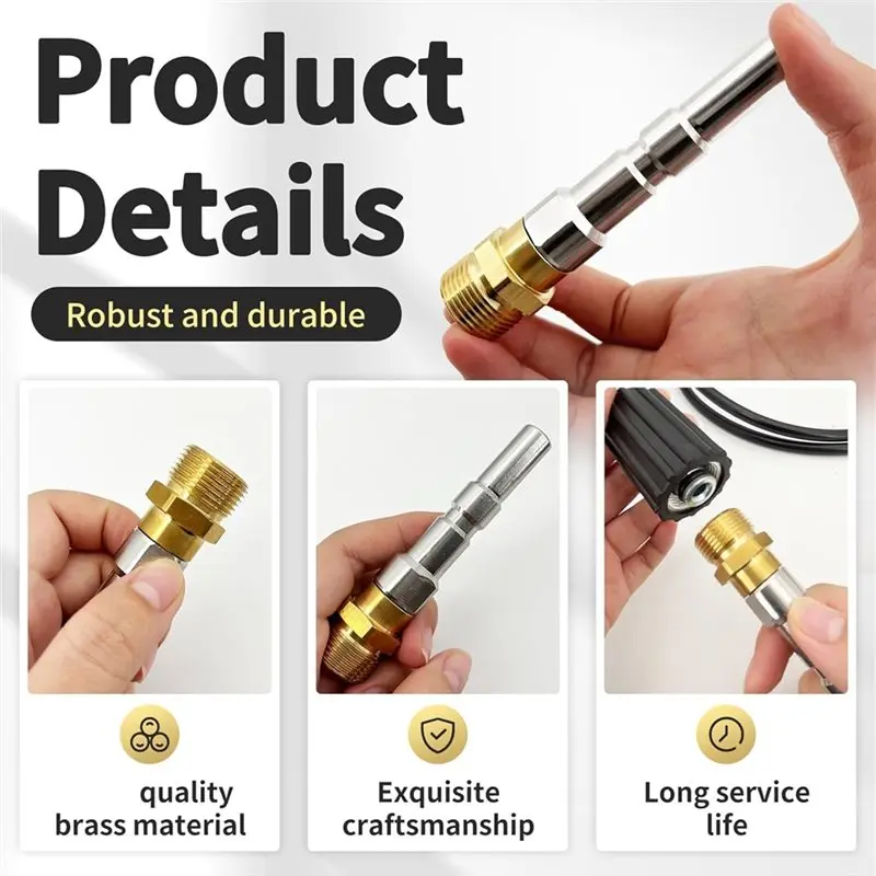 ل Kranzle/KEW/Alto/Wap محول اقتران سريع M22x1.5 AG لملحقات Nilfisk #4