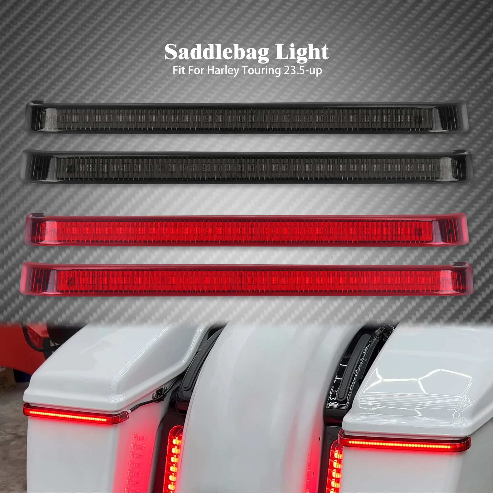 

Светодиодный указатель поворота для задней сумки мотоцикла, динамический стоп-сигнал для Harley Touring Electra Street Glide 2023.5 и новее