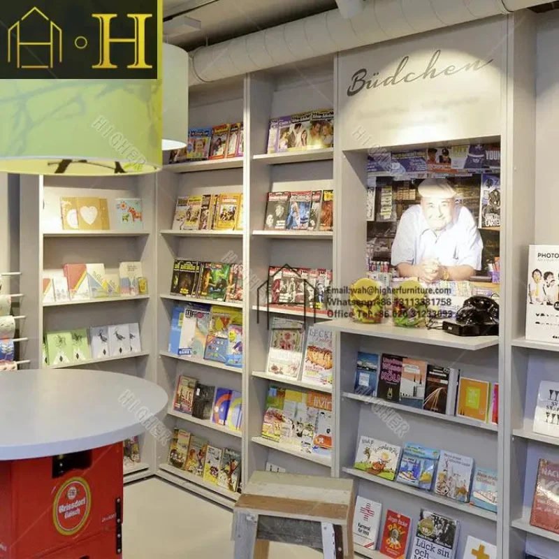 custom.Counter Interior Design Bookstore Stationery Display Stand Library Book Shelf Display Rack Furniture