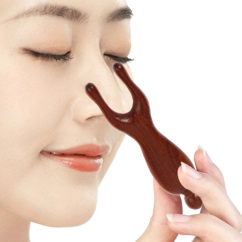 Sandalwood Nose Massage Comb Frog Shaped Eye Point Massage Tools Body Hands Meridian Blood Dredging Massager