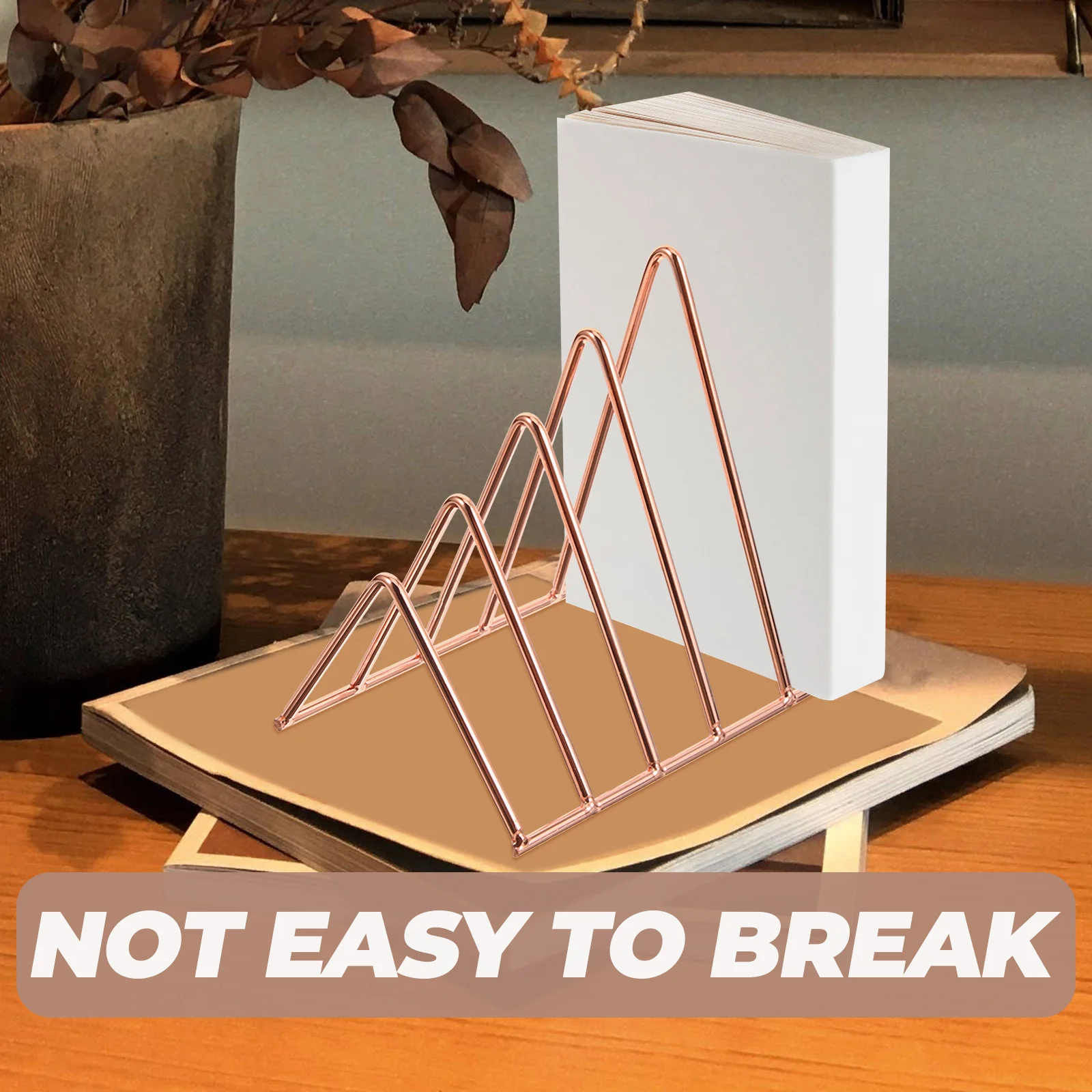 

Metal Bookend Bookshelf Organizer Bookcases Desktop Stand Supports Stoppers Office