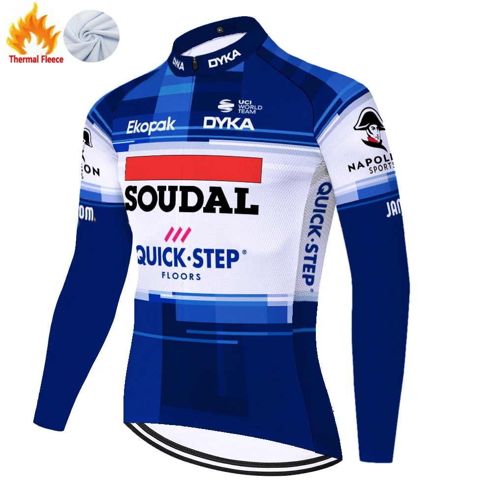 2023 tenue cycliste homme QUICK STEP Team long sleeve Cycling jersey maillot invierno ciclismo hombre bicycle shirt winter