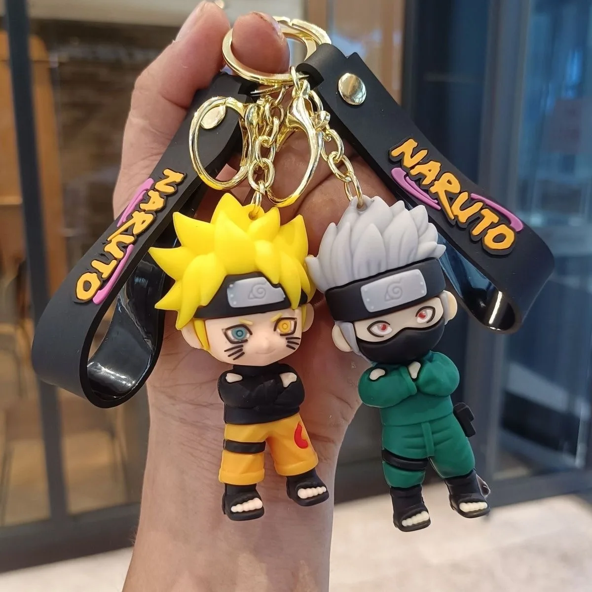 أنيمي ناروتو شخصيات المفاتيح نماذج اللعب حقيبة أنيقة قلادة الإبداعية الإنترنت المشاهير سيارة سلسلة مفتاح قلادة هدية