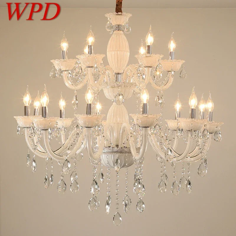 

WPD European Crystal Pendent Lamp Candle Lamp Luxury Art Living Room Restaurant BedroomVilla Hotel KTV Chandelier