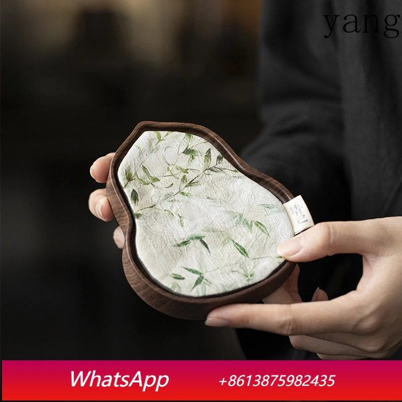 

LTT Chinese brocade Fulu tea mat Walnut gourd pot holder Household teapot mat