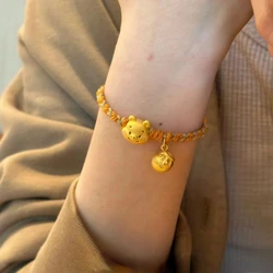 Disney Winnie the Pooh New Student Creative Cartoon Cute Fashion Simple Versatile High-Looking Braided Bracelet Holiday Gift