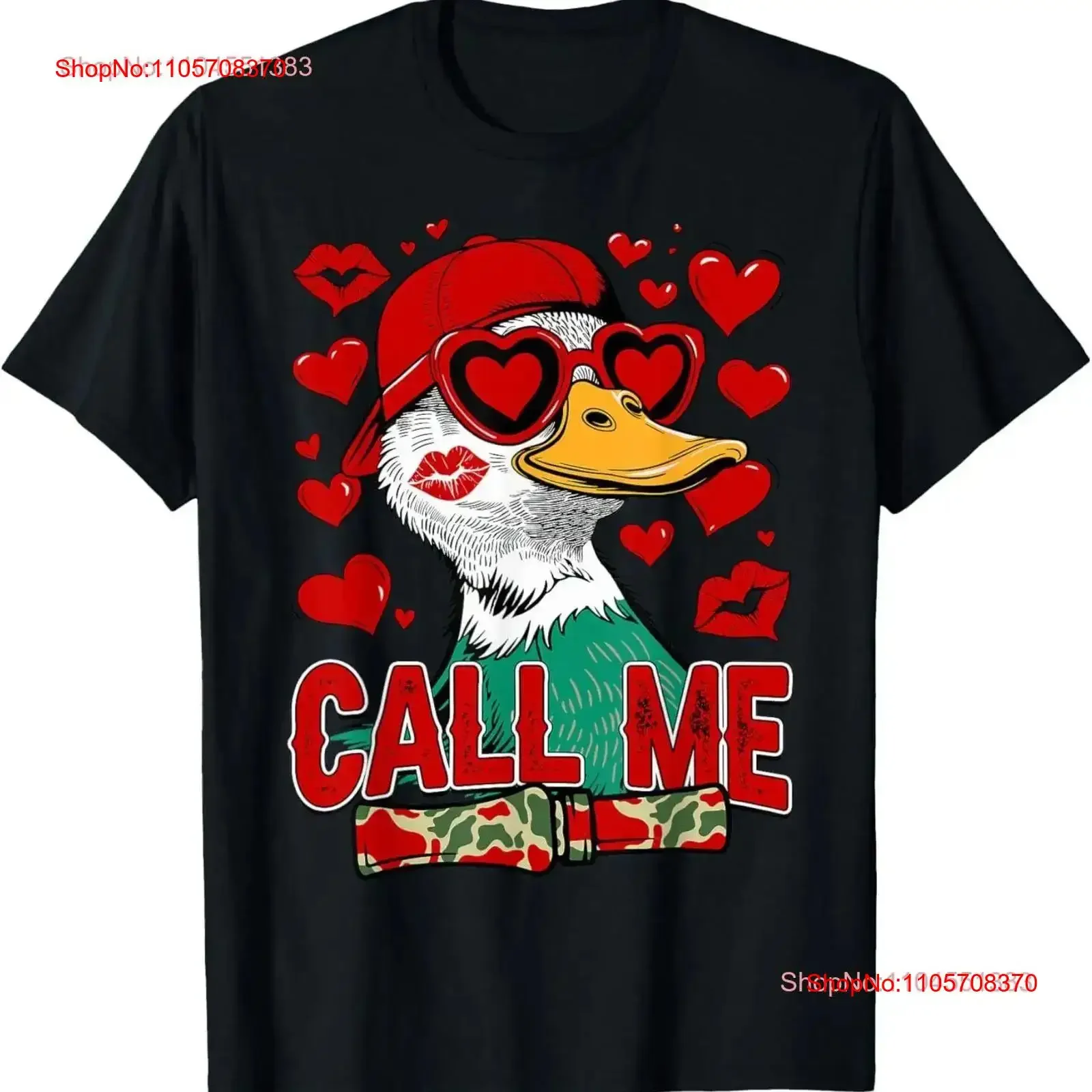 Call Me Duck Hunting Valentines Day Mallard Boys T Shirt vintage Washed fashion Versatile graphic Unisex homme streetwear