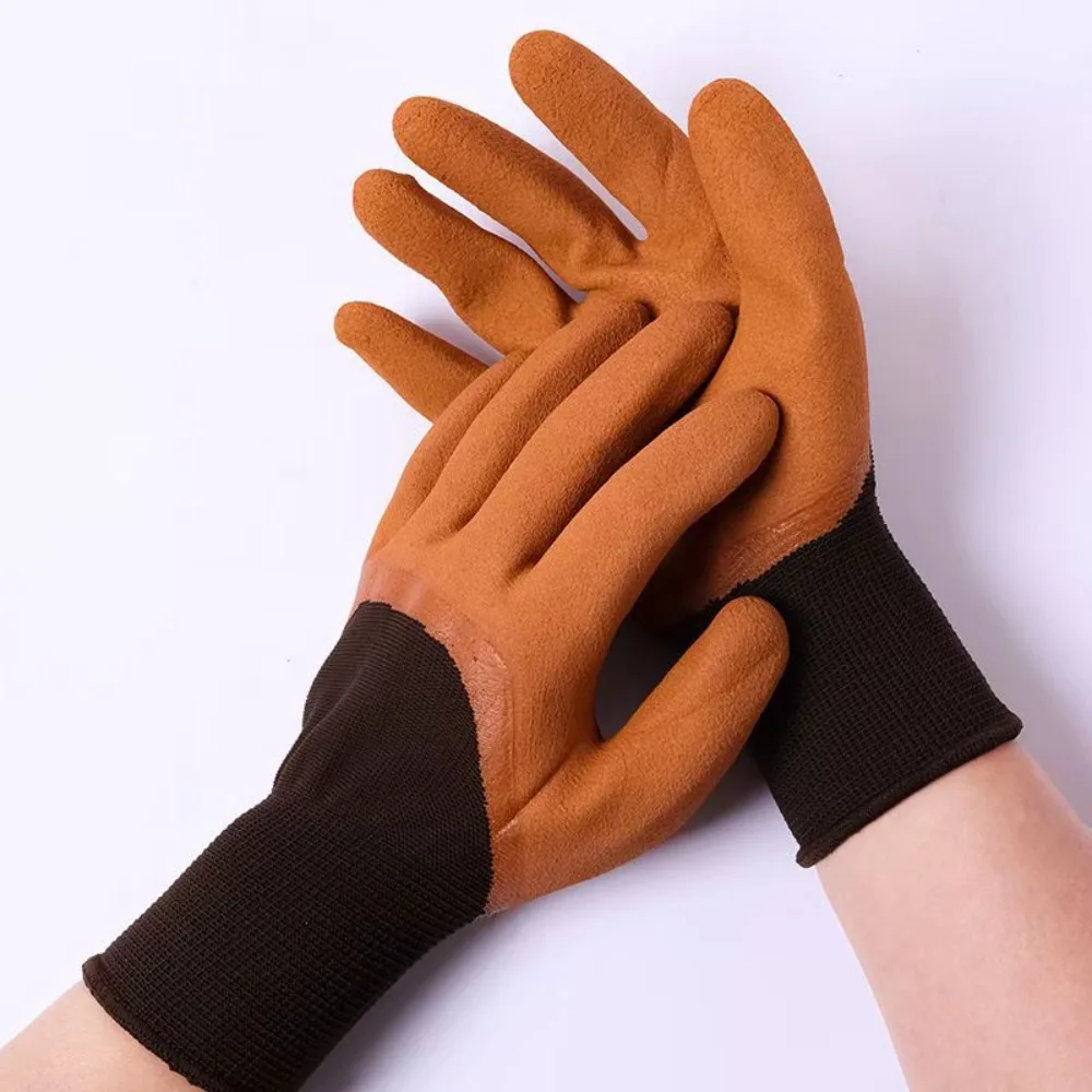

4Pairs Latex Material Gardening Gloves Prick-proof Design Protective Layer Permeable Gloves Lightweight Comfortable