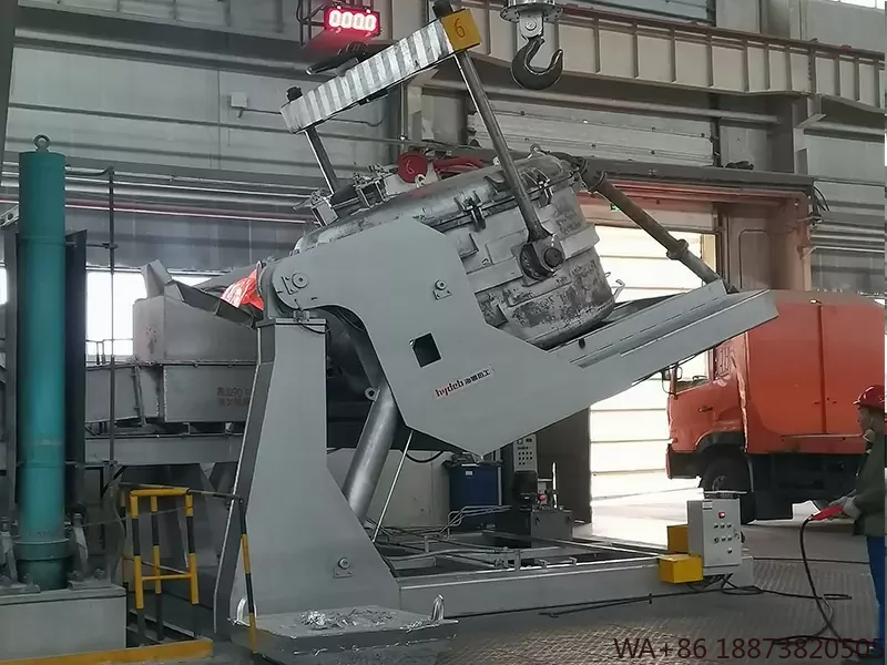 Concha de transferência de sucção a vácuo de transferência de alumínio fundido 5-14.5 T Dispositivo de inclinação hidráulica para