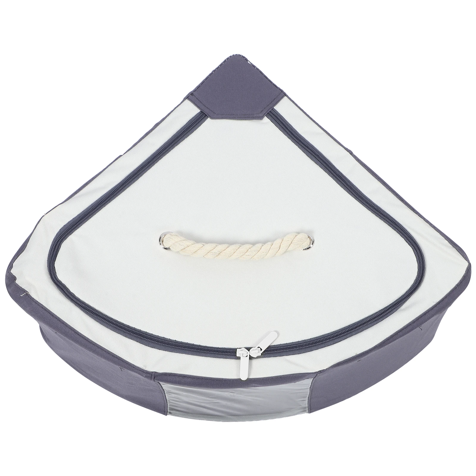 

Thickened Waterproof Oxford Cloth Corner Storage Box Foldable Fan Shaped Organizer Triangle Wall Corner Container Household