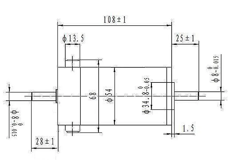 Moteur 1520 (brosse-54) 24v DC, moteur brossé 12-360V DC aux bornes de moteur, aimant Permanent 300W IE 2, non étanche, 0,09n.m, 162mm