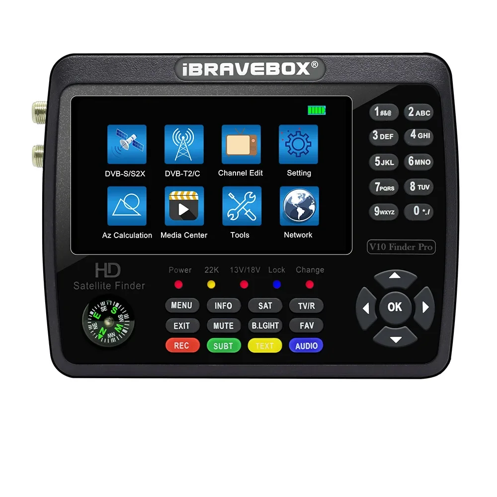 DVB-S2X/T2/C COMBO Satellite finder V10 Finder Pro