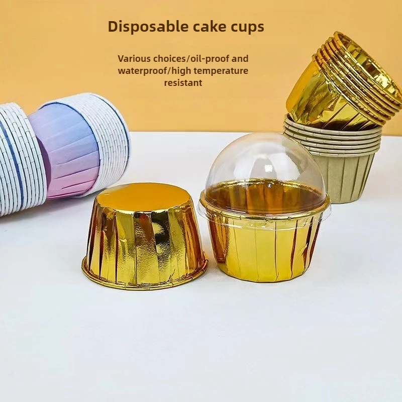 50 قطعة/حزمة فويلي دي أور أرجنت مافن كب كيك بطانة emballages de ganteaux tasse de cuisson plateau éتوي gâteau papier #3