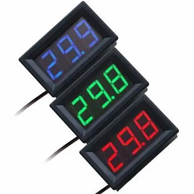 Two-wire DC5V-120V DC digital display voltage meter head, electric vehicle voltmeter reverse connection protection