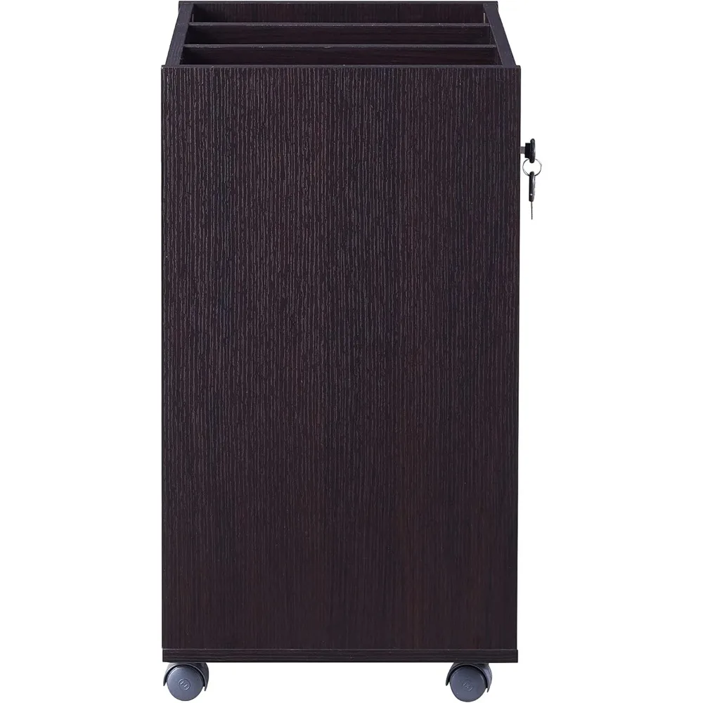 Mobile 3-Drawer File Cabinet with Top Sorter Storage on Wheels - Office Letter/Legal Size Filing System