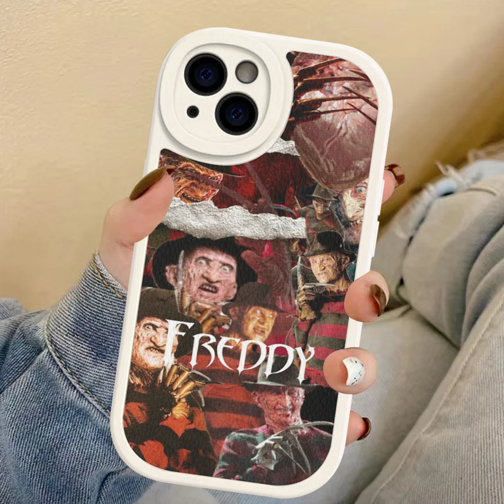 Film K-Kruegers F-Freddys Horror Phone Case Hard Leather For IPhone 16 15 14 13 12 Mini 11 14 Pro Max Xs X Xr 7 8 Plus Fundas