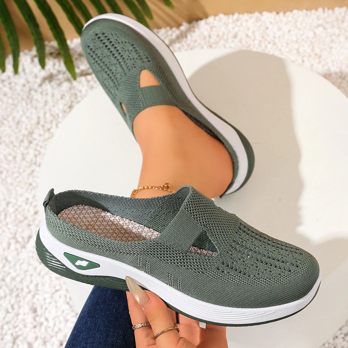 أحذية نسائية صيفية، بسيطة، فتحة ثقب قابلة للتنفس، شباشب نسائية للبيع، أحذية رخيصة، شحن مجاني
