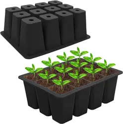 Plateaux de démarrage réutilisables en silicone, plateau de démarrage pour plantes de germination, démarrage de semis de pépinière