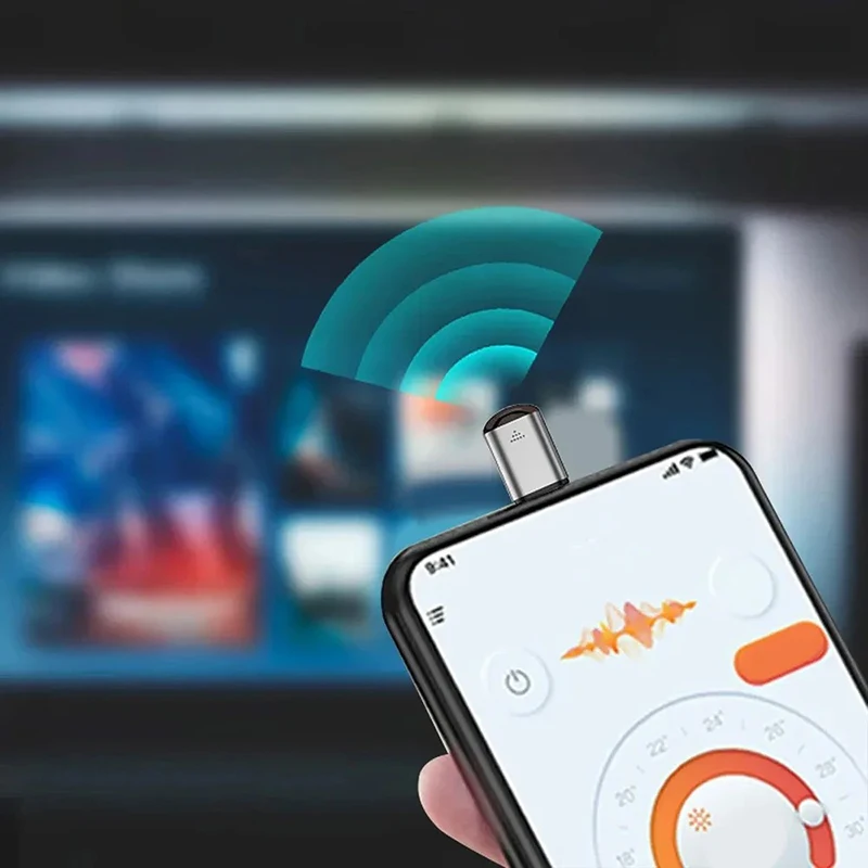 

Type C Smart Phone Infrared Transmitter Adapter Smart App Control For TV and Other Devices with Infrared Remote Functionality