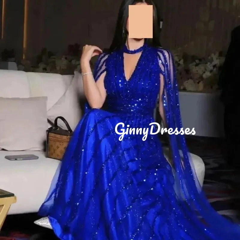 Индивидуальные платья для особых случаев Трапеции длиной до пола, платья для выпускного вечера с бисером Вечерние платья с рюшами Женское платье