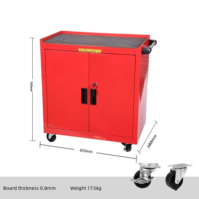 Auto Repair Cabinet, Mobile Wheeled Cabinet, Lightweight Drawer Type Cabinet, Double Door Auto Repair Tool Cart