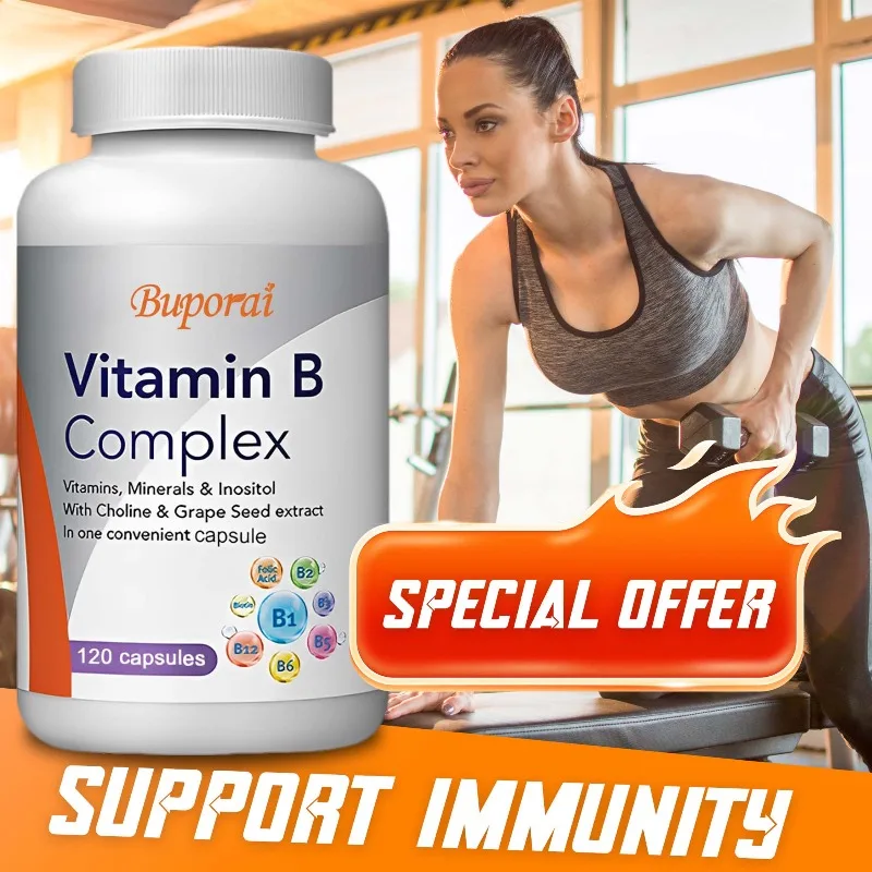 Vitamin B Complex - Supports Brain and Nervous System Health, Enhances Cellular Energy, Improve Mental Clarity, Immune Health