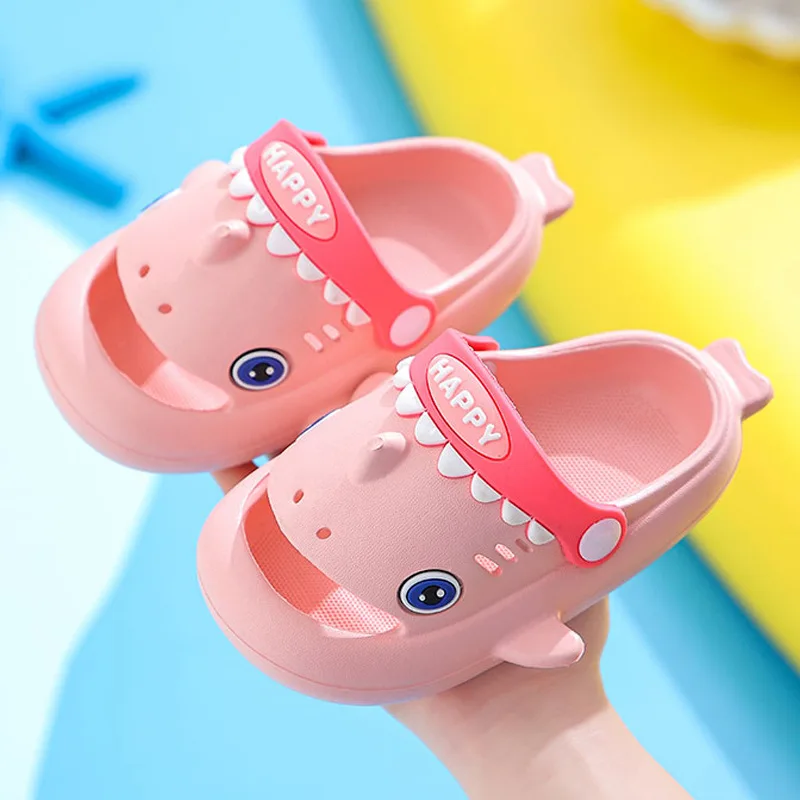 Summer Children Slippers Kids Sandals Thick Sole Eva Non-Slip Soft Bottom Non-Slip Baby Shoes Beach Slippers for Boys Girls