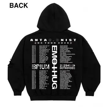 Dark Punk Letter Printed Loose Hoodie 2025 Autumn Harajuku Style Couple Essential Versatile Jacket Pure Cotton Casual Cardigan