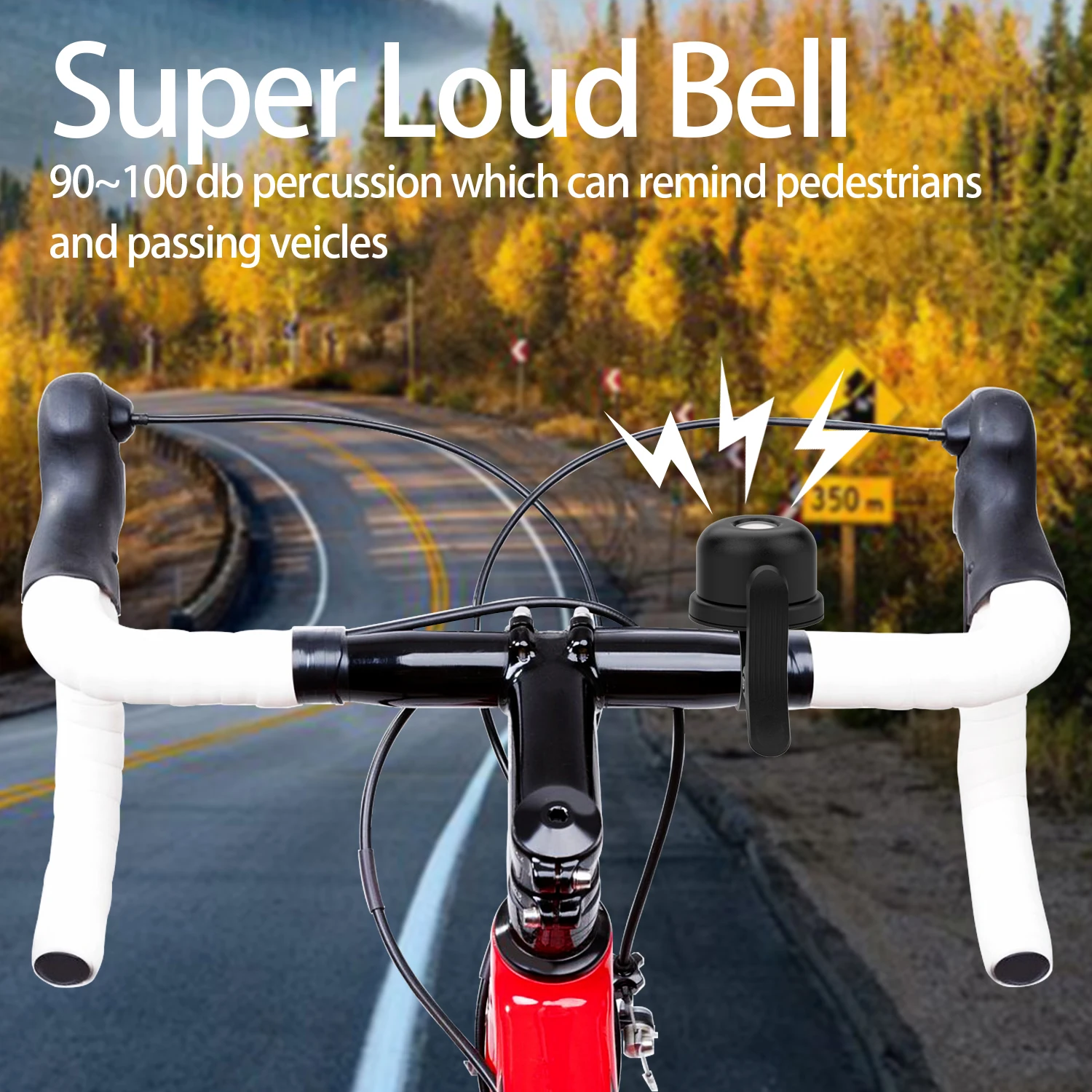 Micflip Find My Smart Tag Bicycle Bell Tracker Anti-lose Finder Anti-Theft Locator for Apple Air Tag Bike Scooter, MFI Certified
