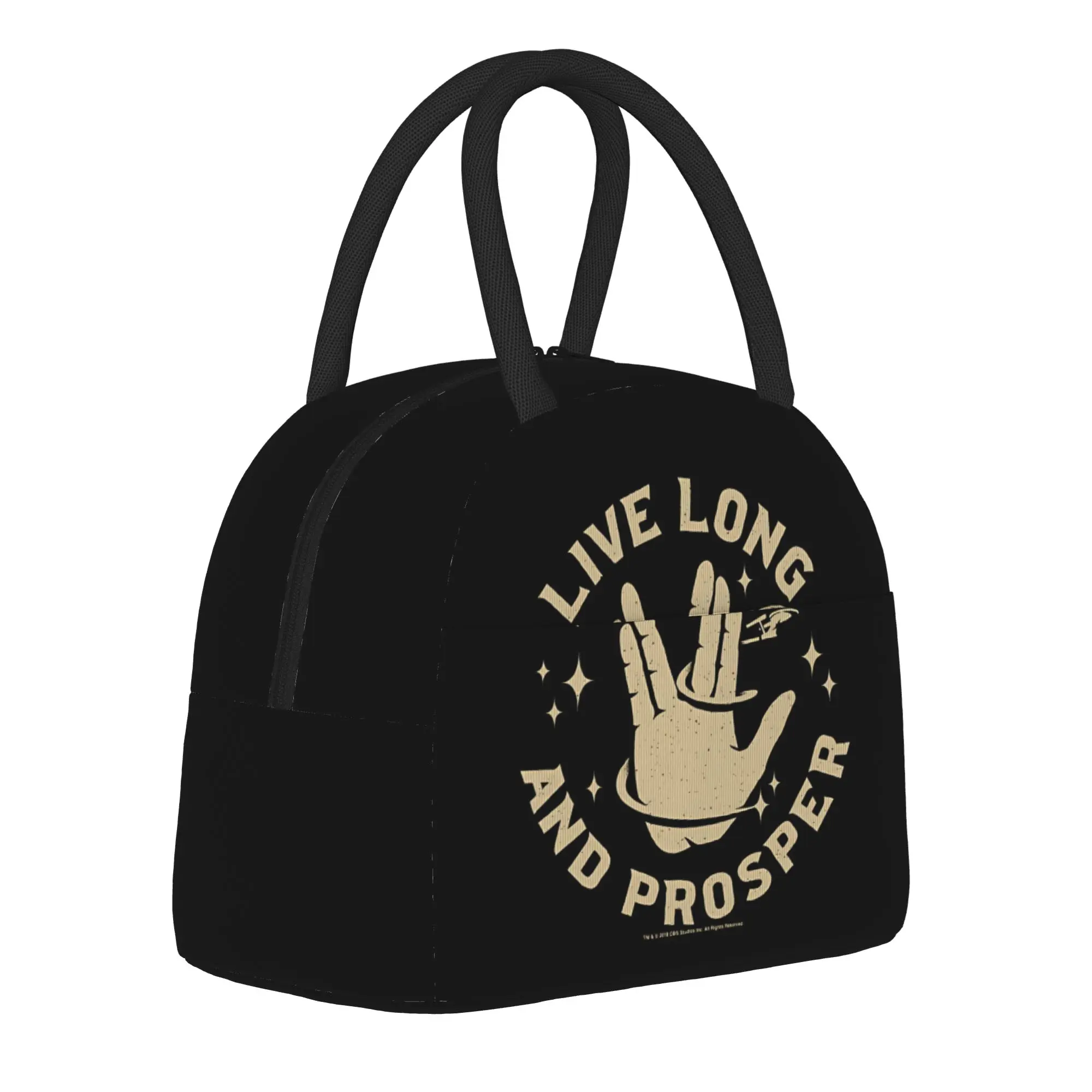 Stars Treks Live Long And Prosper Insulated Lunch Bag Cooler Bag Reusable,Lunch Container Large Tote Lunch Box Food Handbags