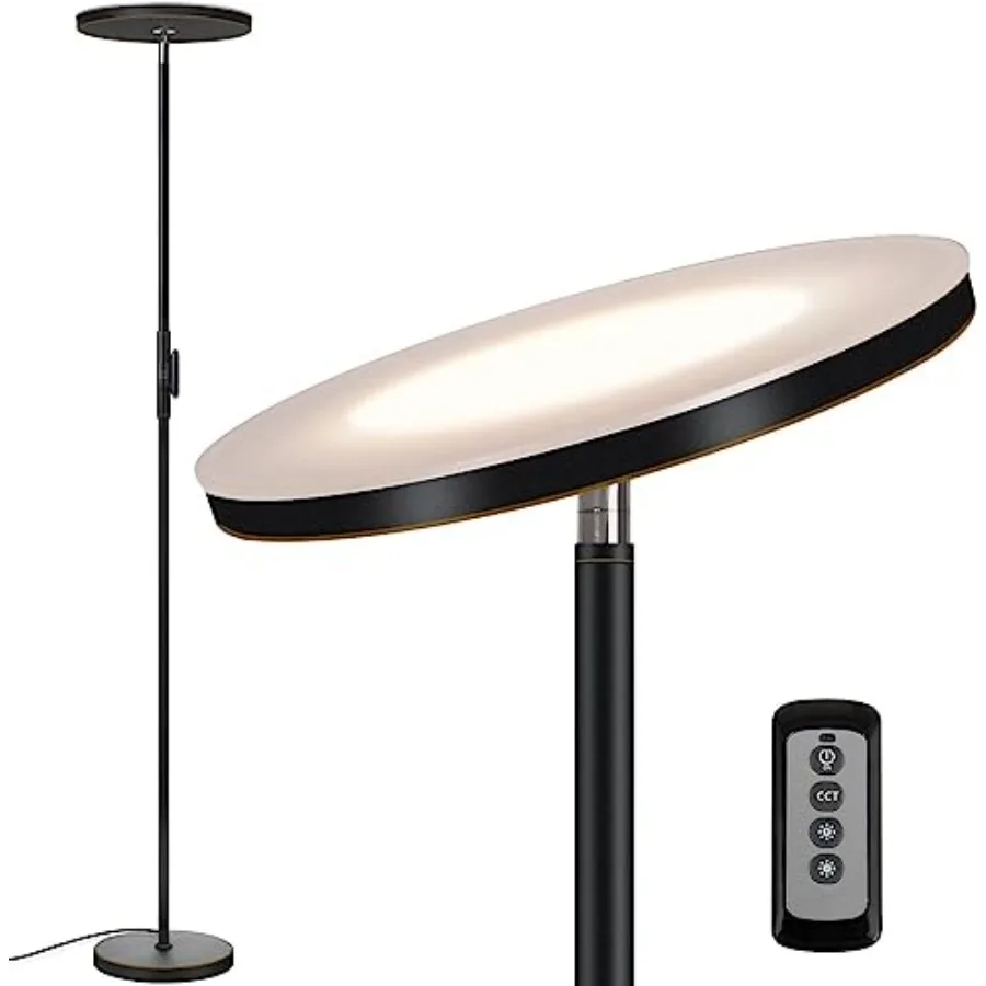 

Floor Lamp30W/2400LM Sky LED Modern Torchiere 3 Color Temperatures Super Bright Floor Lamps-Tall Standing Pole Light with Remot