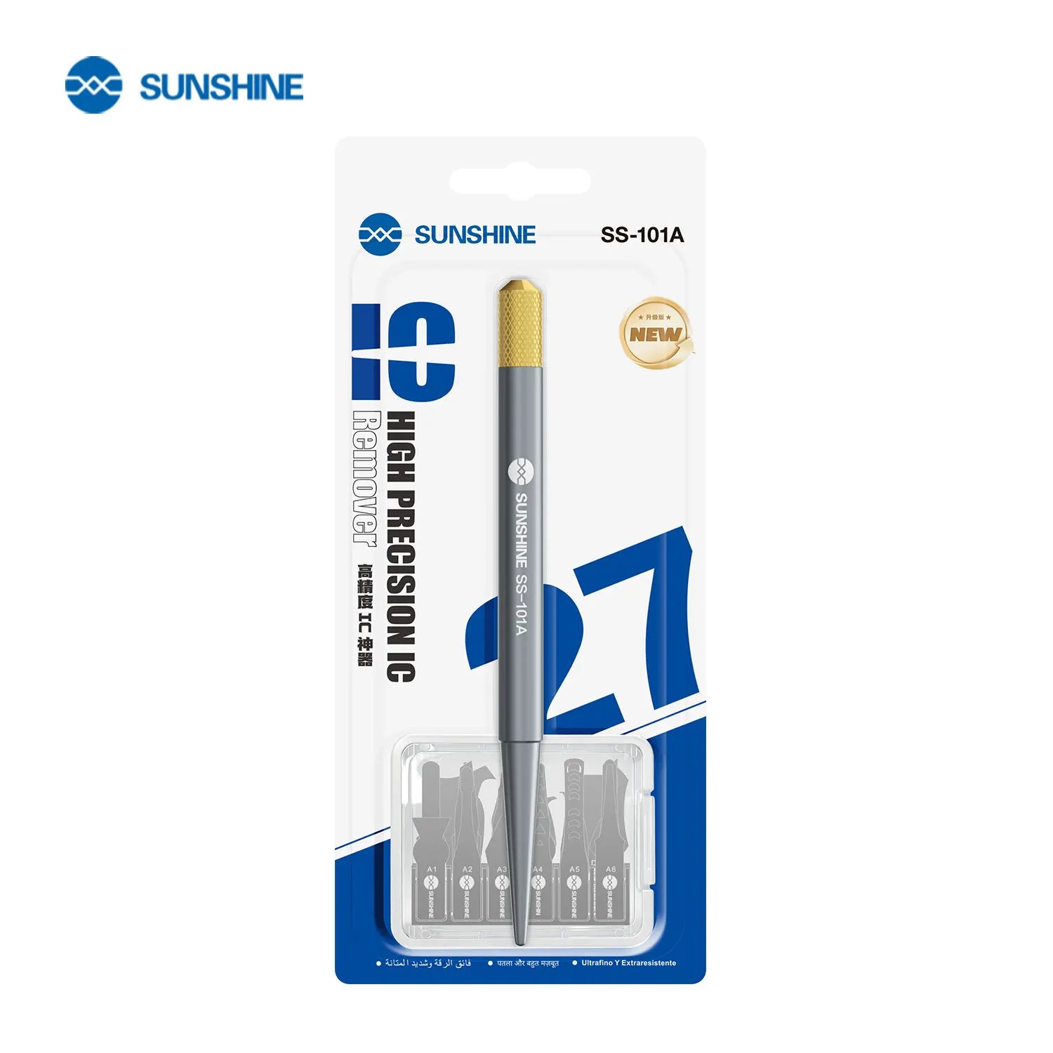 SUNSHINE SS-101A 27+1 IC Pru Tool Set for Phone Repair PCB BGA CPU Hard Drive Chips Solder Pads Prying Adhesive Removal Tools