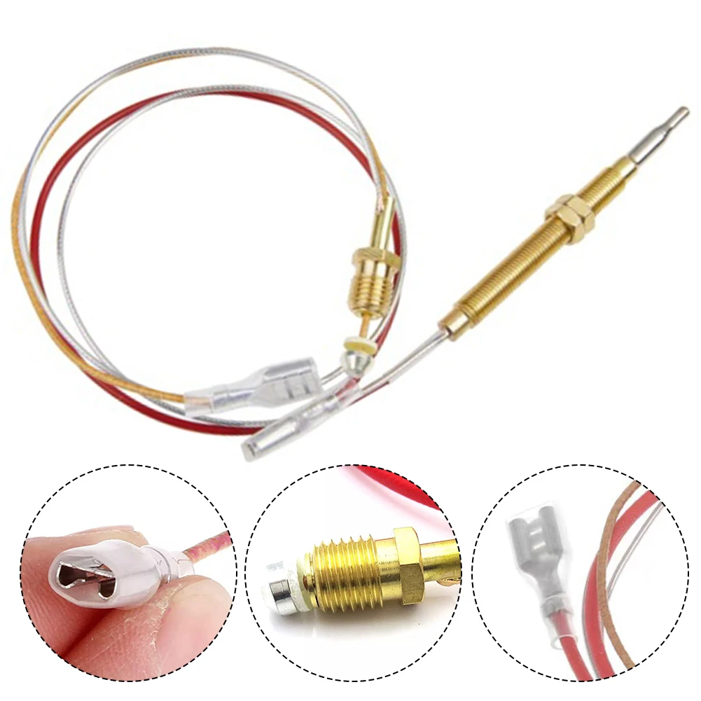 For Gas Heater Models Gas Thermocouple Head Gas Heater Thermocouple Outdoor Heating 600mm Wire Length M6 X 0.75 Thread