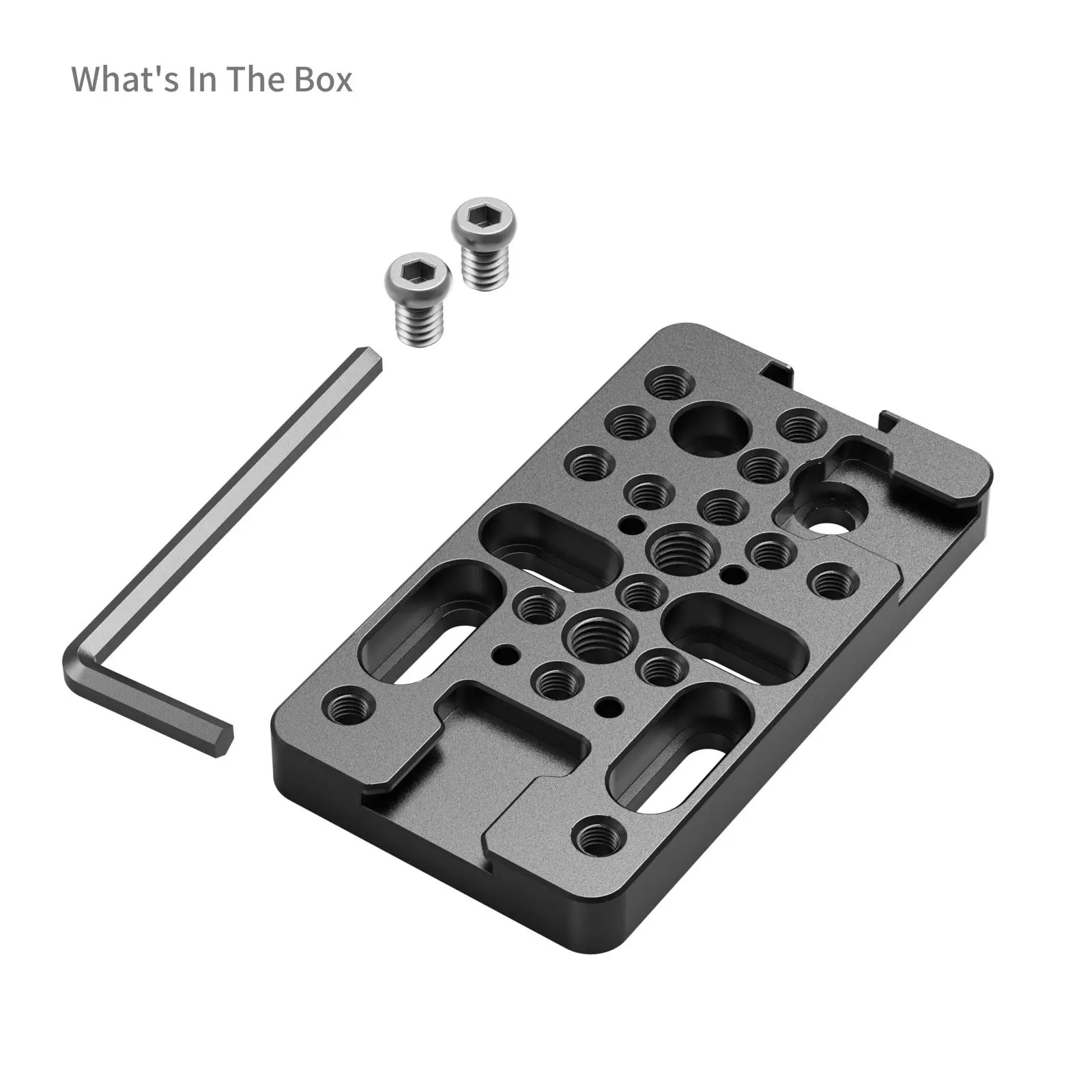 SmallRig verlengkaasplaat, multifunctionele montageplaat, met 1/4" en 3/8" schroefdraadgaten voor camera DSLR-accessoires -4887
