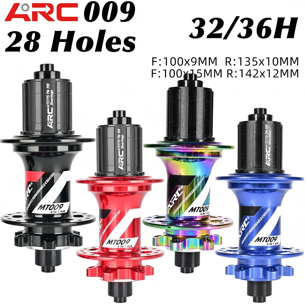

ARC MT009 Boost 28H Mountain Bike Hub | 6 Pawl 114T High-Noise | NBK Sealed Bearings | HG/XD/MS 8-12S Front/Rear Hub 28/32/36H
