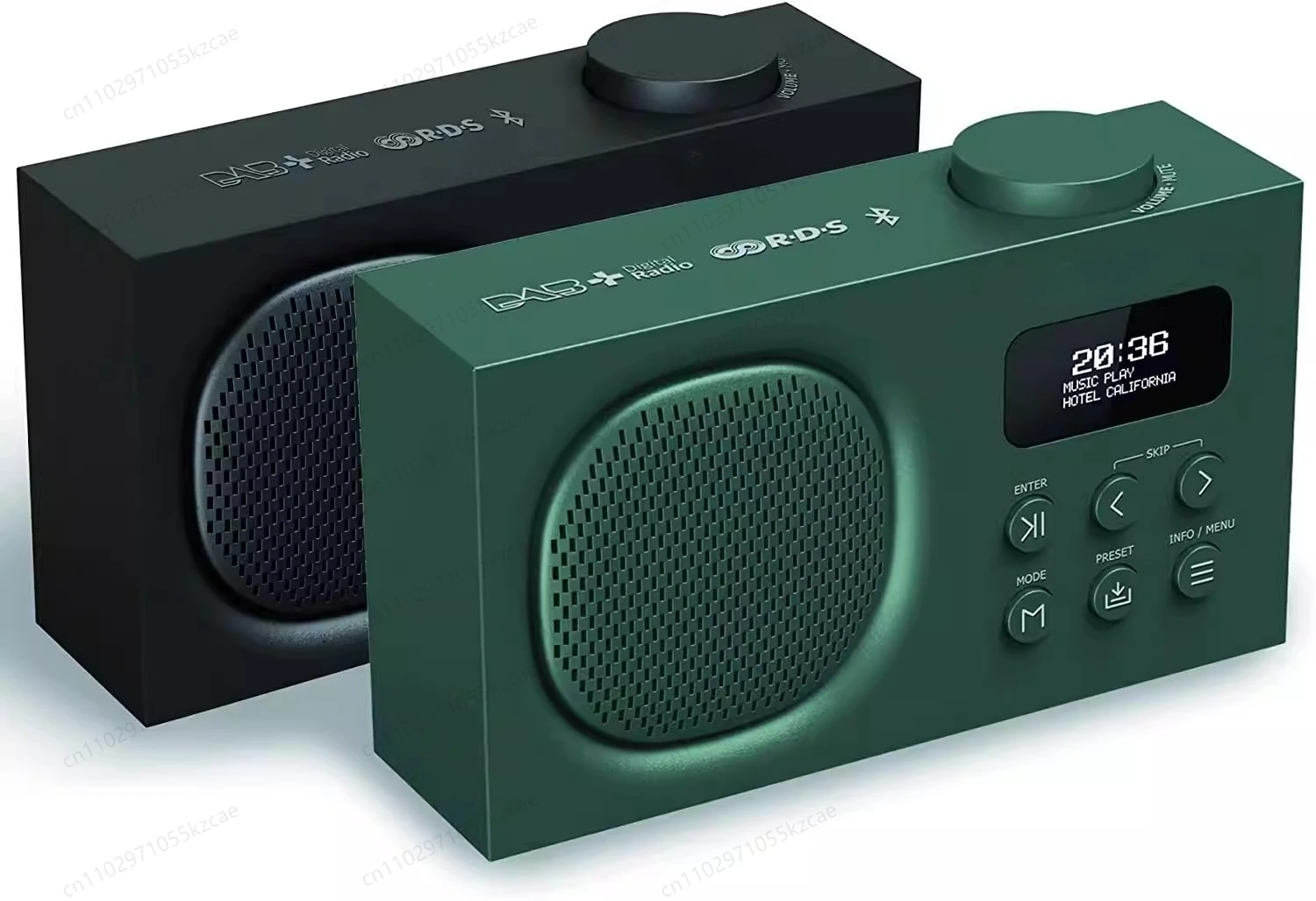 

Speaker DAB + FM Radio Bluetooth 5.0 Plug-in Card Speaker AA Battery Convenient Multifunctional Alarm Clock