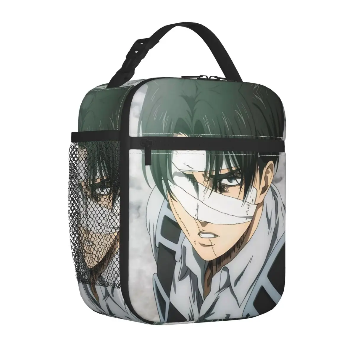 AOT Anime Levi Ackerman Insulated Lunch Bag Thermal Bag  Meal Container Portable Tote Lunch Box Food Storage Bags Work Travel
