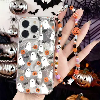 Pouzdro s motivem halloweenské dýně s duchem pro Samsung Galaxy A36 A06 A04 A53 A25 A14 A03 M14 A24 A32 A52 A52S A05 A05S A23 M23 M13 A51 10 nejlepší prodej případ M13 - №8