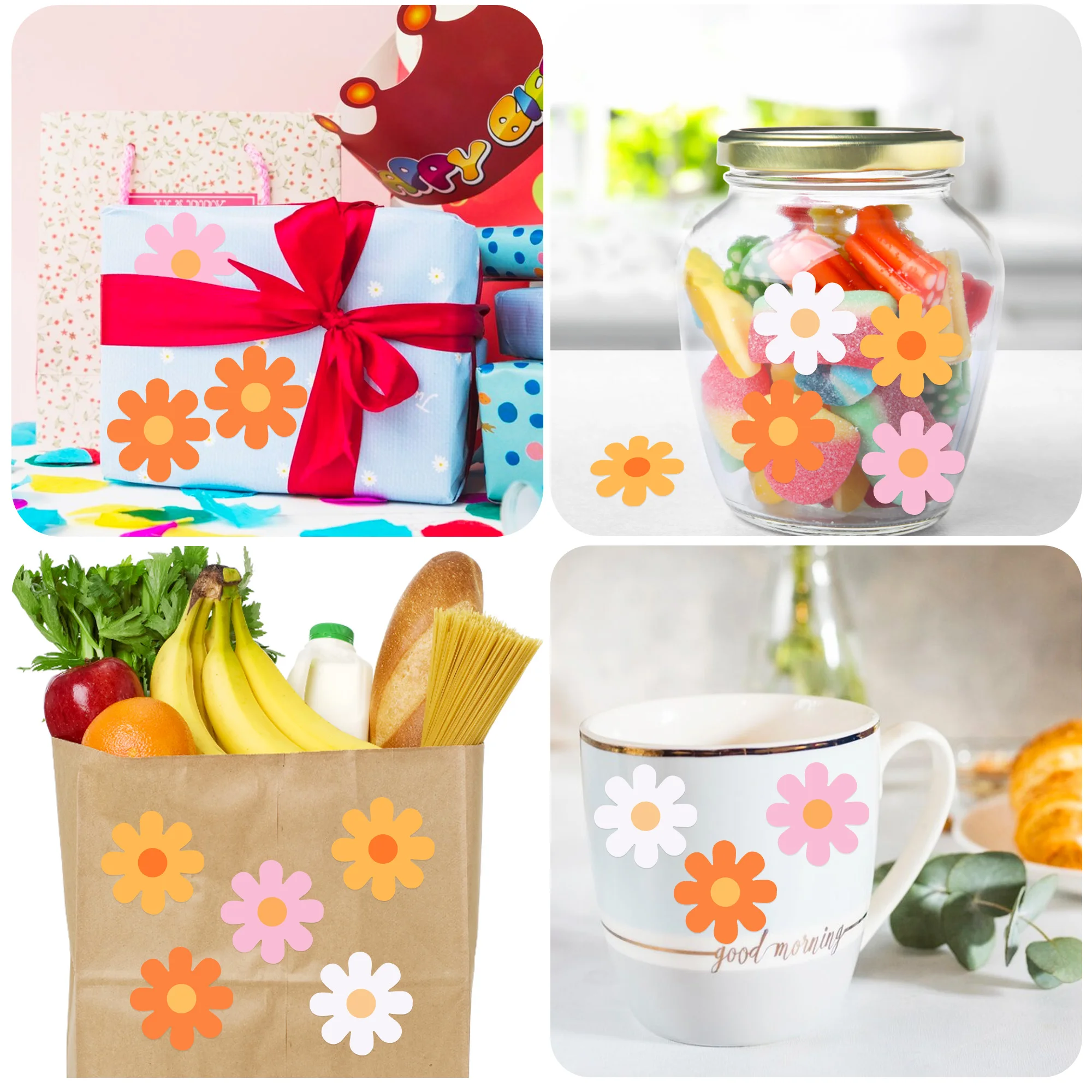 500 Hippie Stickers Boho Daisy - Home Decor Hippie ulasan dan harga