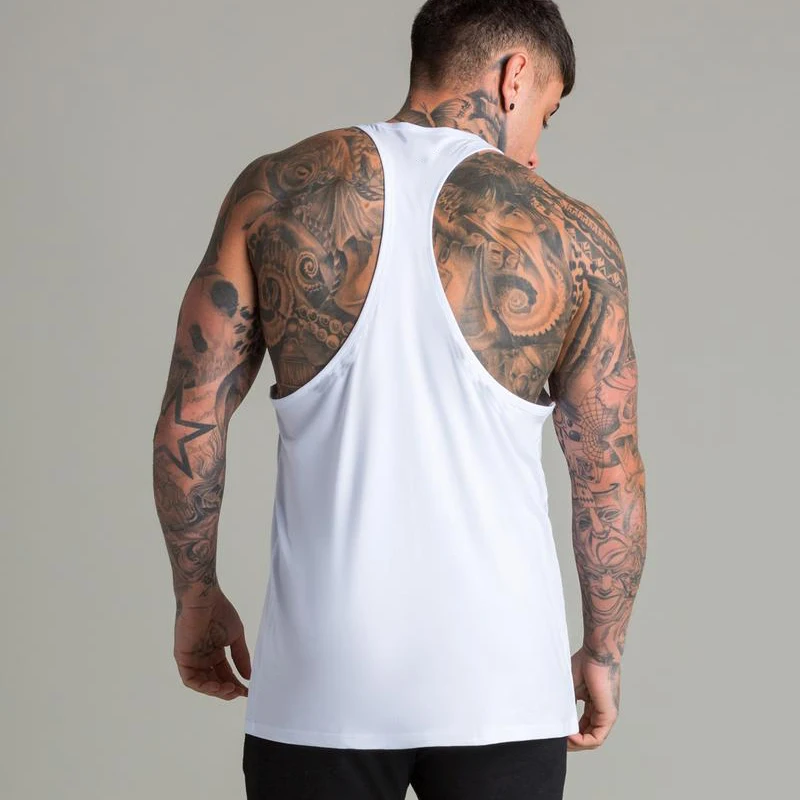 Summer Men Muscle Exercise Singlets Gym Workout Cotton Moisture Absorption Sleeveless Shirt Bodybuilding Clothing Fitness  Tops