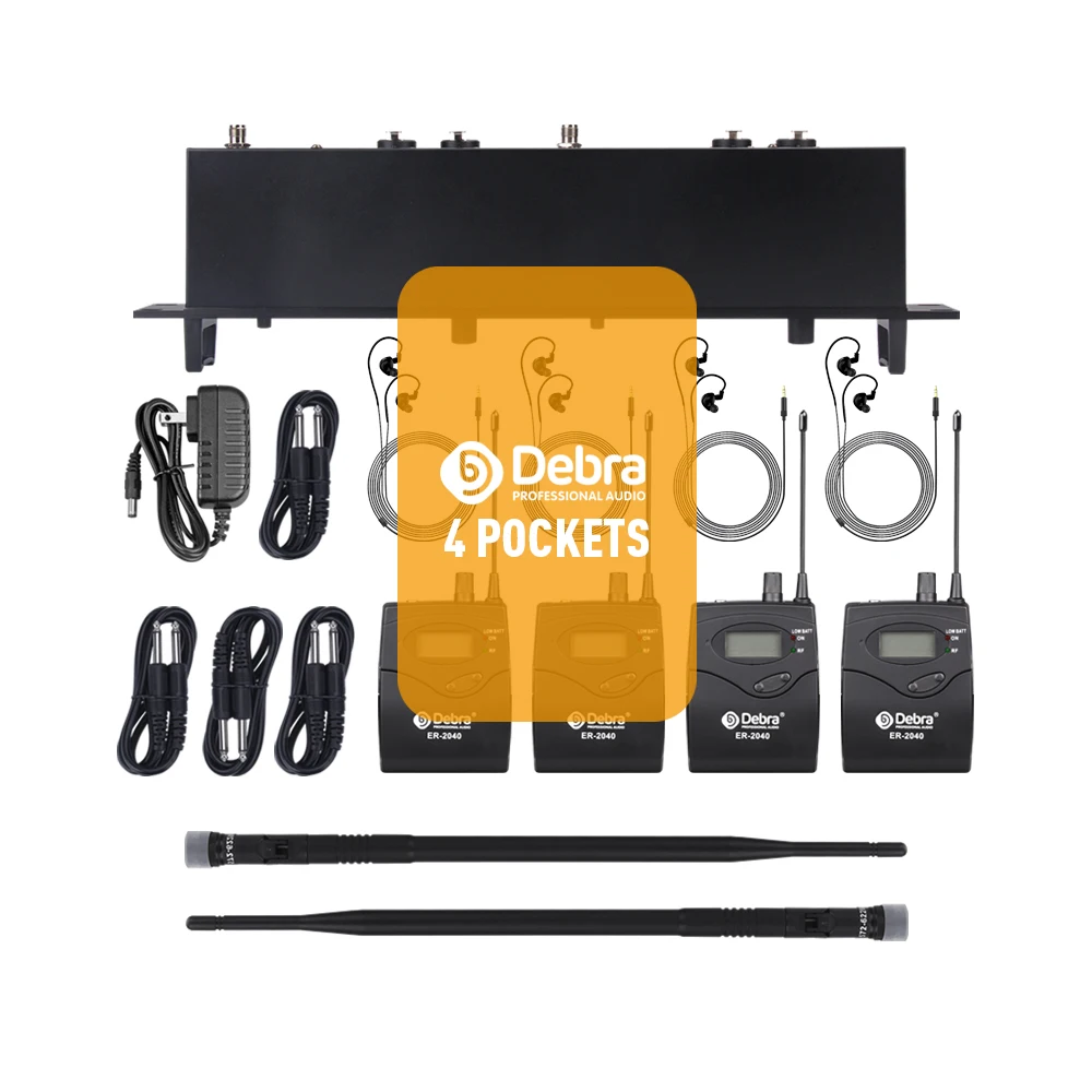 Debra ER-2040 In-Ear Drahtloses Monitorsystem, UHF mit Mehrfachempfängern für Bühnenshows, Hochzeiten und Bands – Detail 10