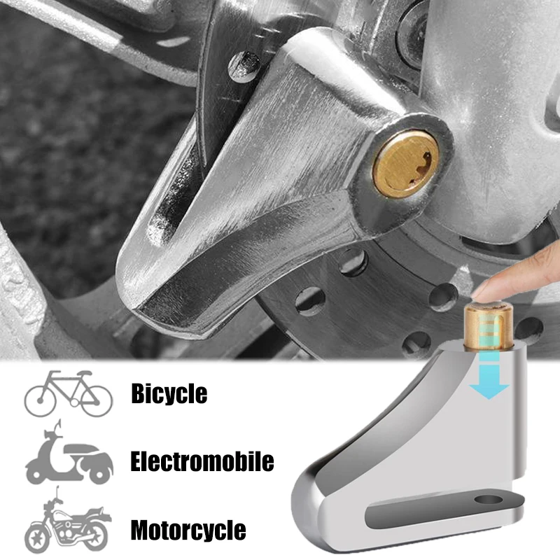 Portable Keyless Lock Universal Motorcycle Anti-theft Brake Disc Disk Lock Scooter Bike Wheel Steel Security Protection