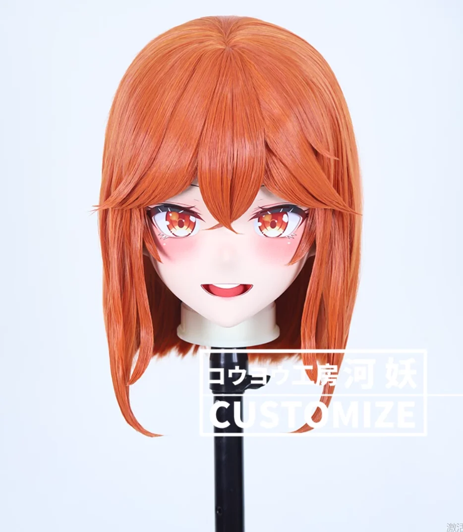 C-10128 Customize Full Head Resin Cartoon Cosplay Japanese Character Anime Role Play Crossdress Kigurumi Mask With Back Shell