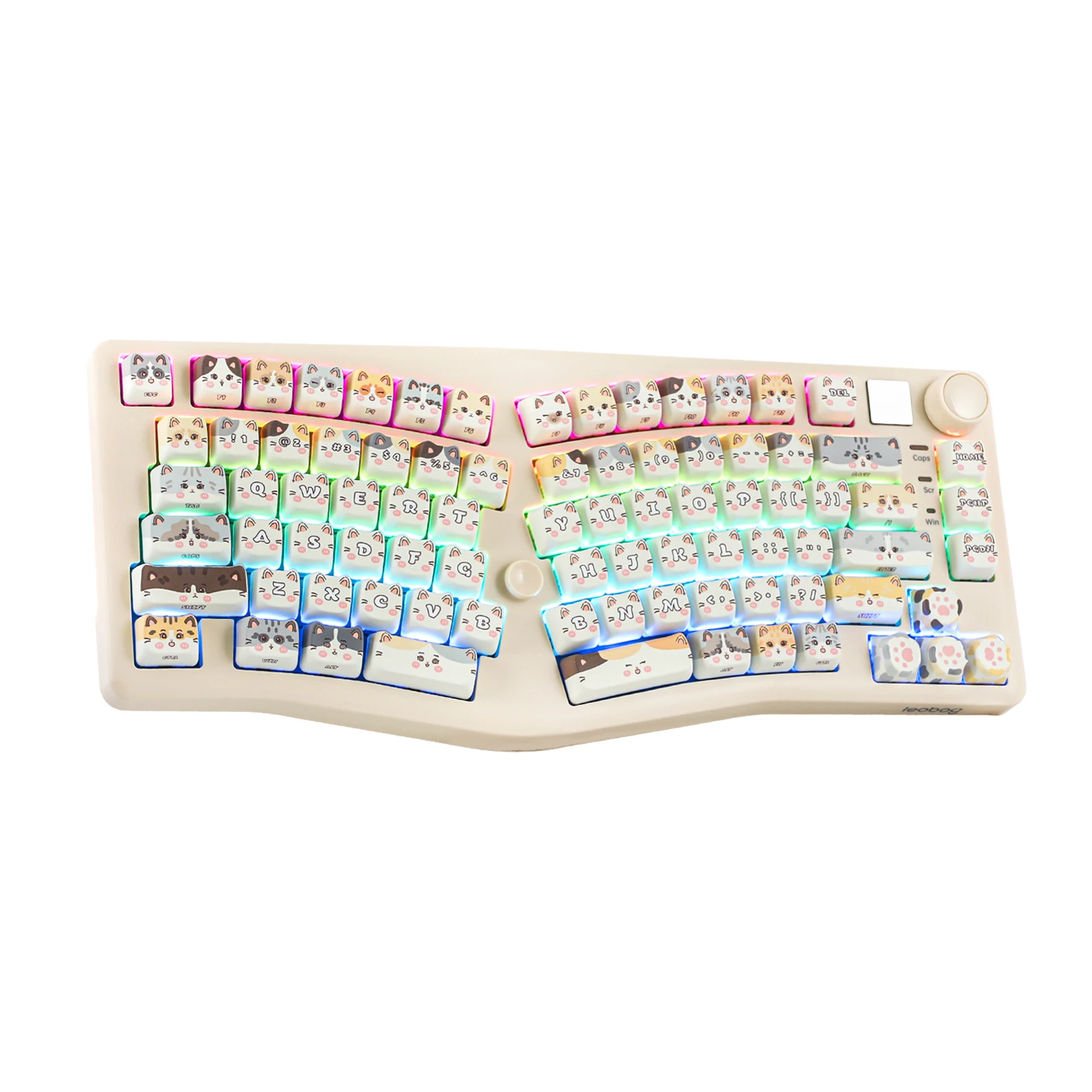 Custom LEOBOG A75 75 Alice Layout with Knob Joystick Design Bluetooth 2.4G Wireless Wired Mechanical Keyboard for PC Mac Gift