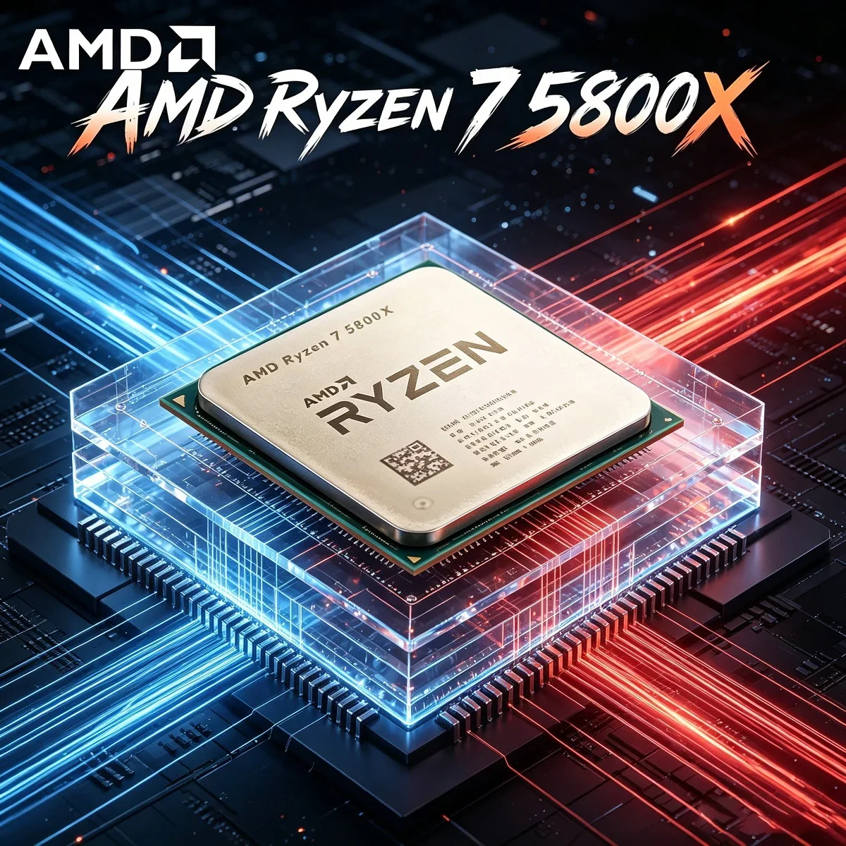 

AMD Ryzen 7 5800X R7 5800X Desktop Processor 3.8 GHz 8-Cores 16-Threads AM4 Socket CPU Up to 4.7 GHz 3200 MT/s DDR4 7nm L3= 32 M