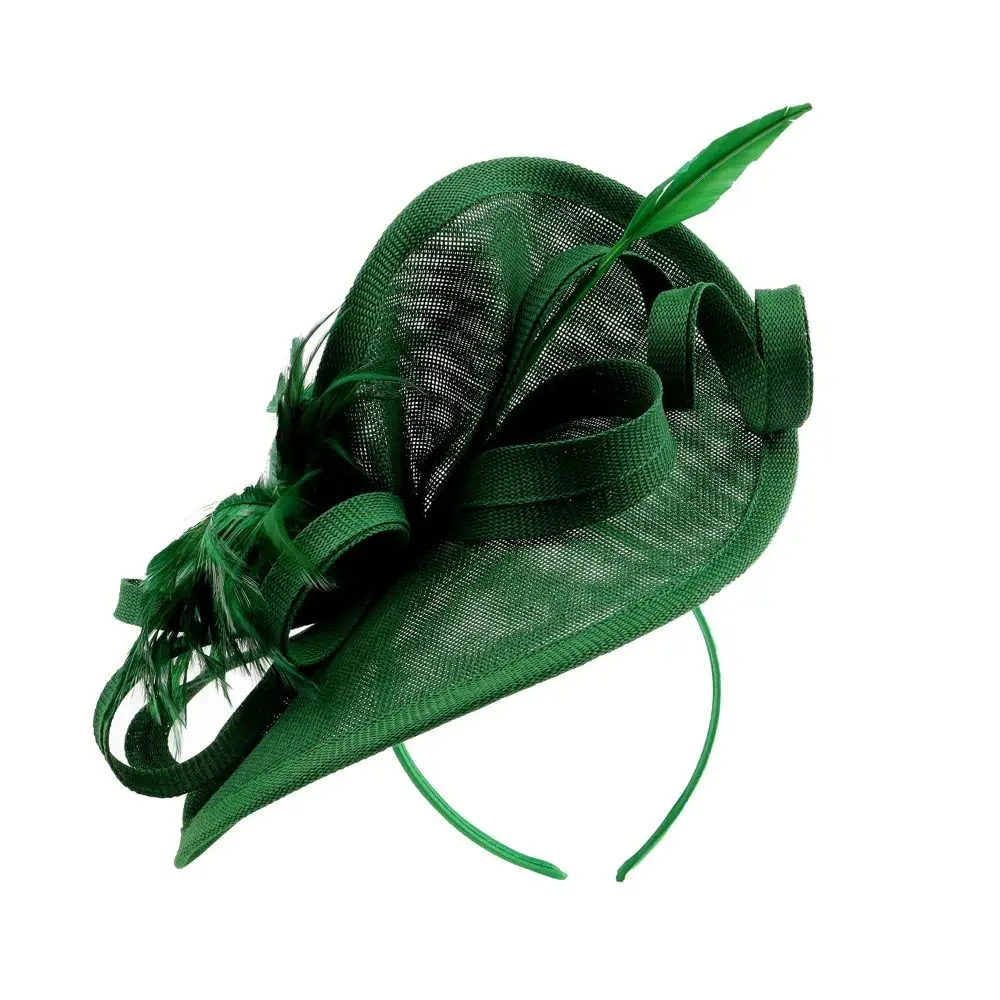 Retro Exquisite Feather Fascinator Hat Elegant French Tea Party Hat Formal Hat Bow Bridal Headband Formal Dress Headwear