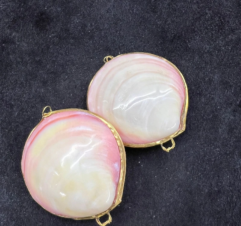 Natural Conch Shell Jewelry Box, Pearl Shell, Scallop Shell Crafts