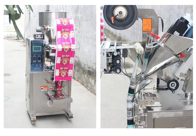 Roasted Seed Hand Grab Bag Food Triangle Bag Granule Packaging Machine Back sealed Puffed Food Triangle Bag Packaging Machine